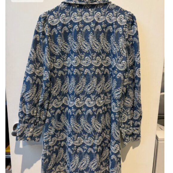 Summer Denim Dress with Embroidered Print - Picture 3 of 3